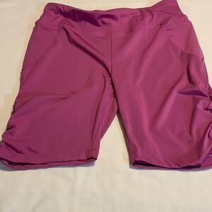 Live Well athletic shorts with pockets & side ruching